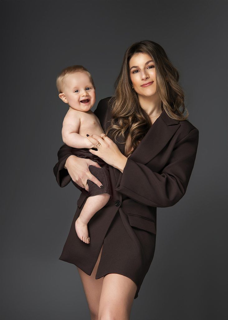 moeder & kind fotoshoot fotostudio Groningen Amsterdam babyshoot blazer jasje